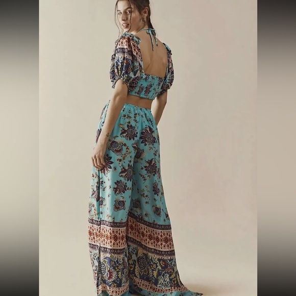 Free People Bali Citrus Skies Jumpsuit Romper Aegean Sea XS - Picture 3 of 12